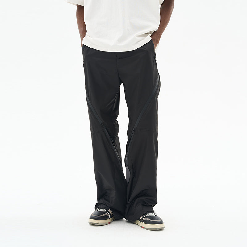 Nylon Zipper Functional Cargo Trousers