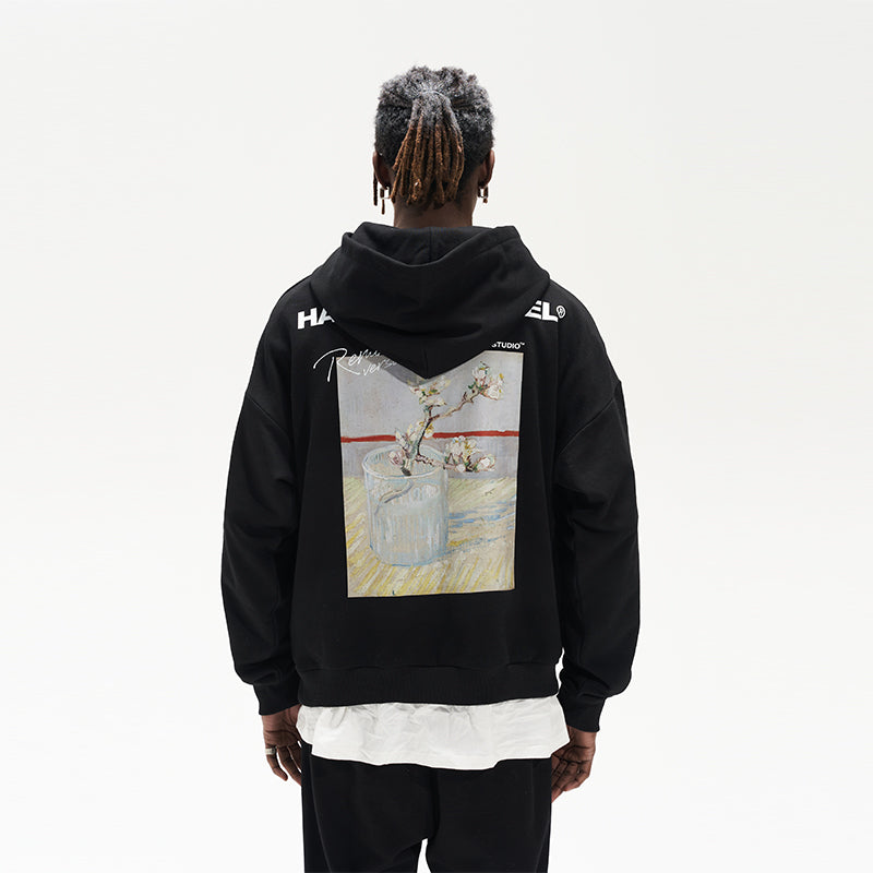 Van Ghog Floral Oil Painting Hoodie