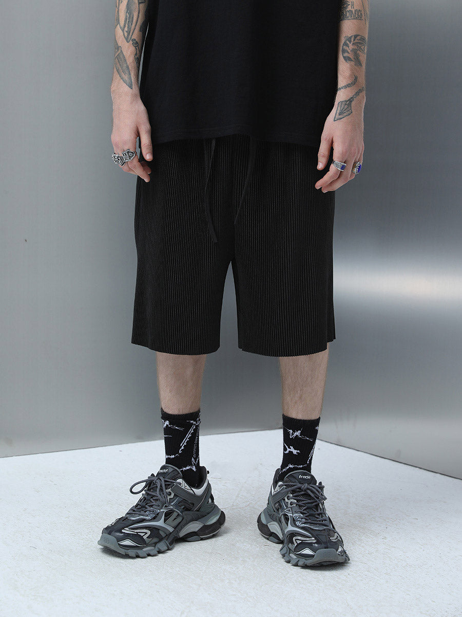 Striped Straight Shorts