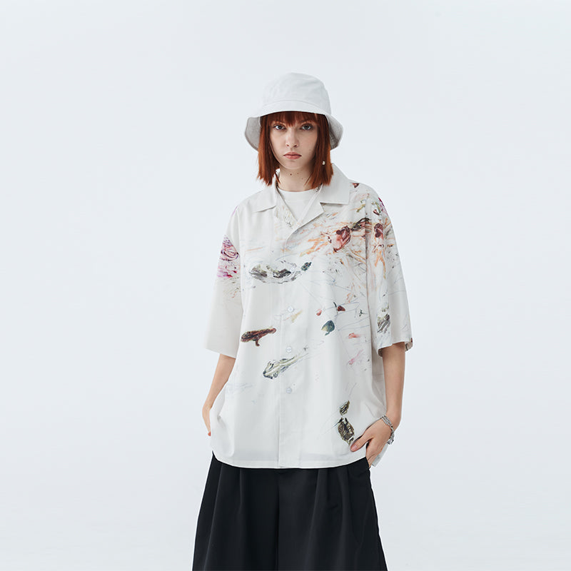 Watercolor Painting Cuban Shirt