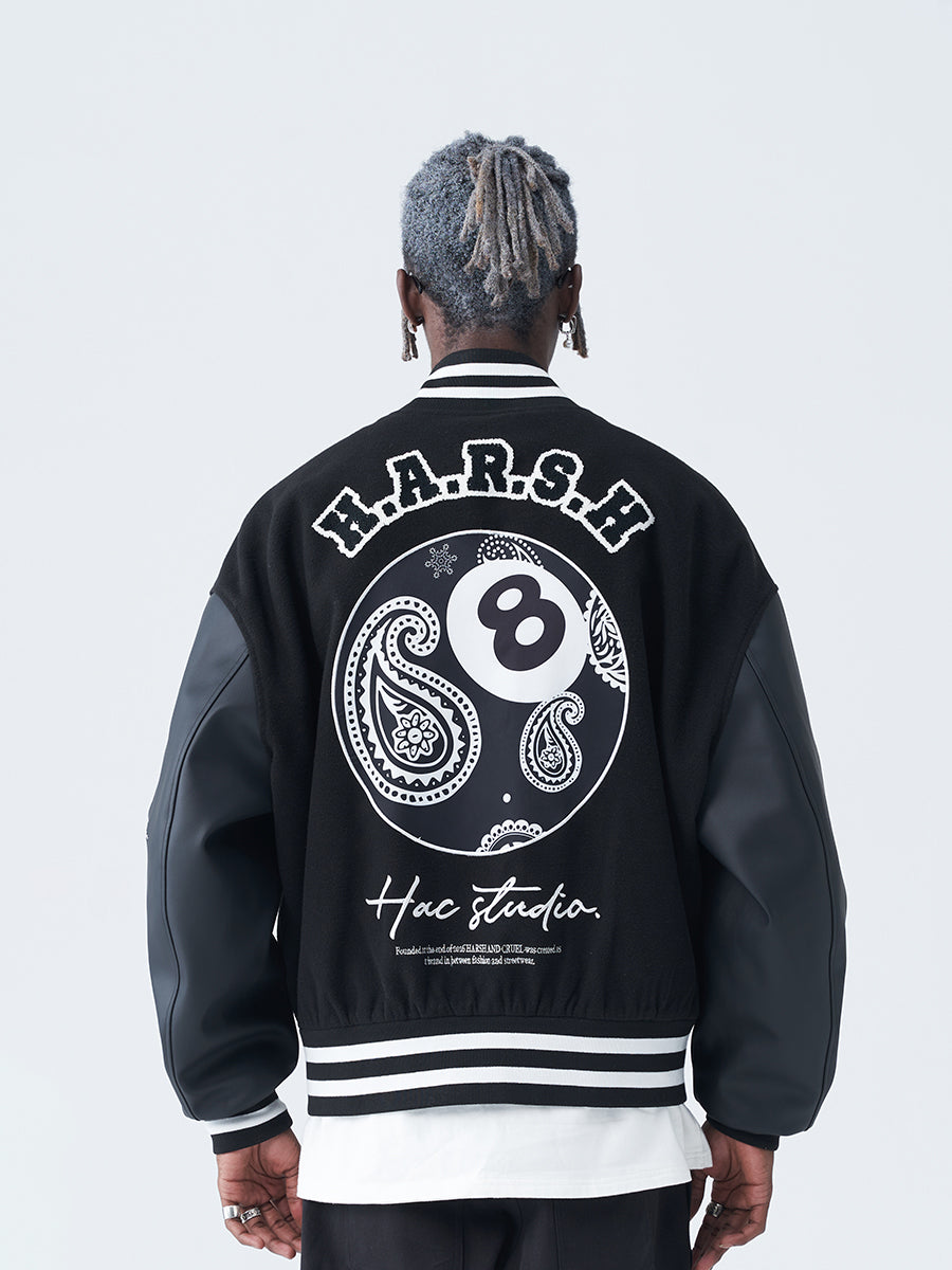 Paisley Eight Ball Varsity Jacket