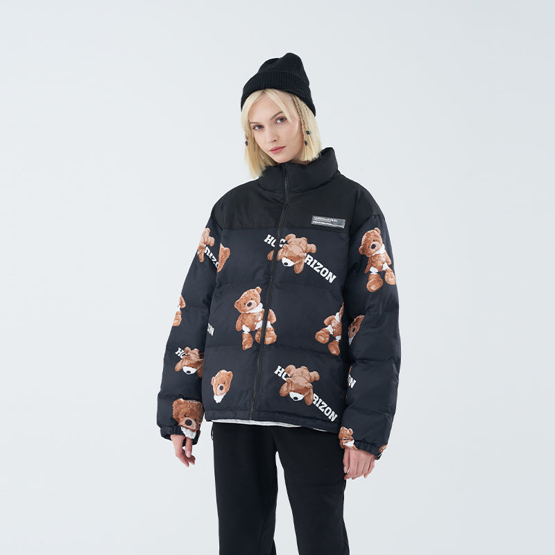 Bear High Collar Down Jacket