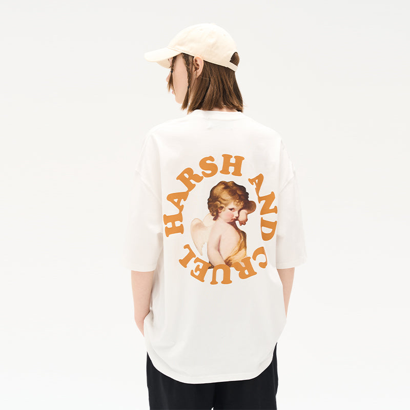 Little Angel Circle Logo Printed Tee