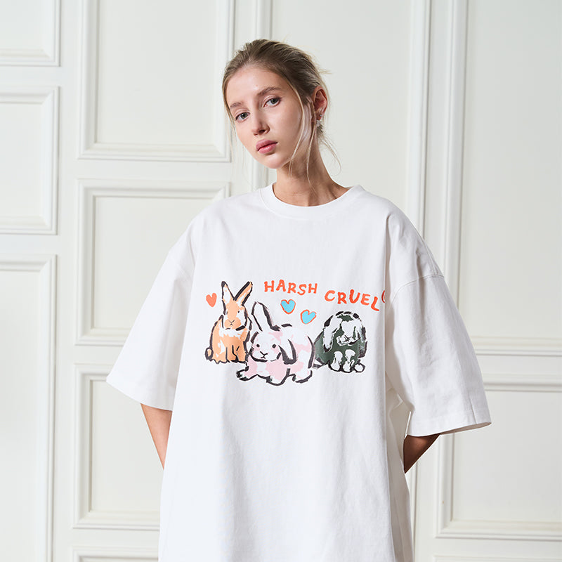 Handpainted Rabbits Logo Tee