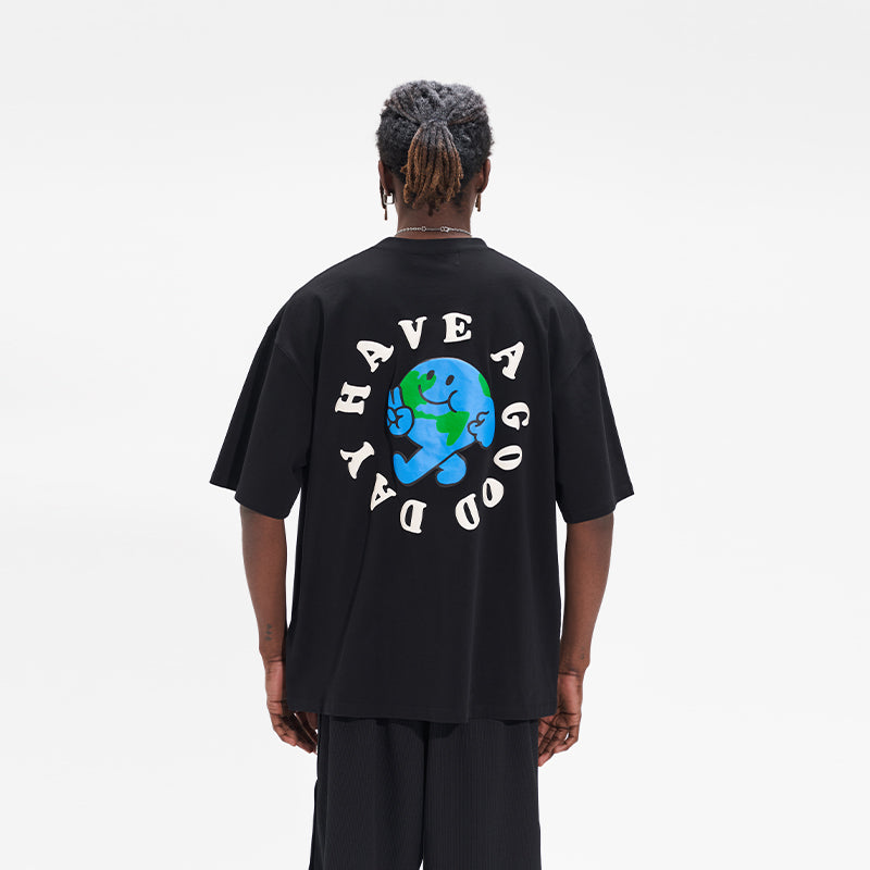 Smiling Earth Foam Print Tee