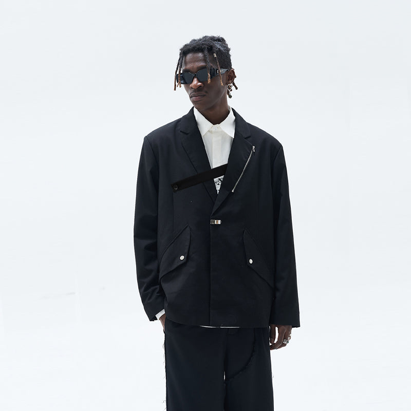 Zipper Loose Suit Jacket