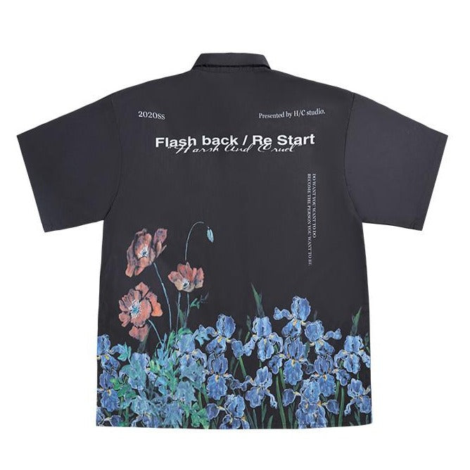 Floral Logo Cuban Shirt