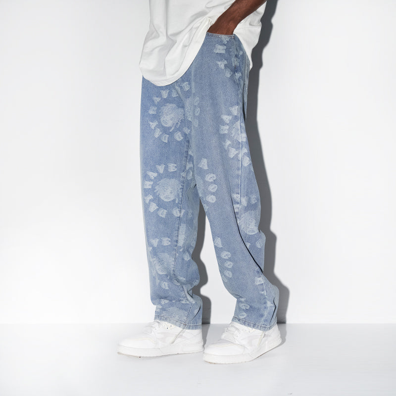 3D Circles All Over Denim