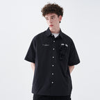 Broken Heart Stitched Handwriting Logo Shirt