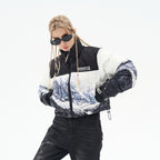 Snow Mountain Printed Crop Jacket