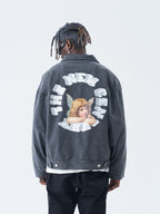 3D Angel Ring Denim Jacket