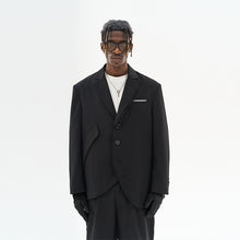 Load image into Gallery viewer, Asymmetric Pocket Deconstructed Suit jacket
