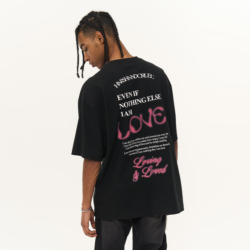 Love Slogan Printed Tee