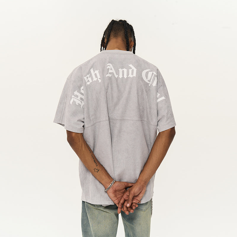 Gothic Logo Suede Tee