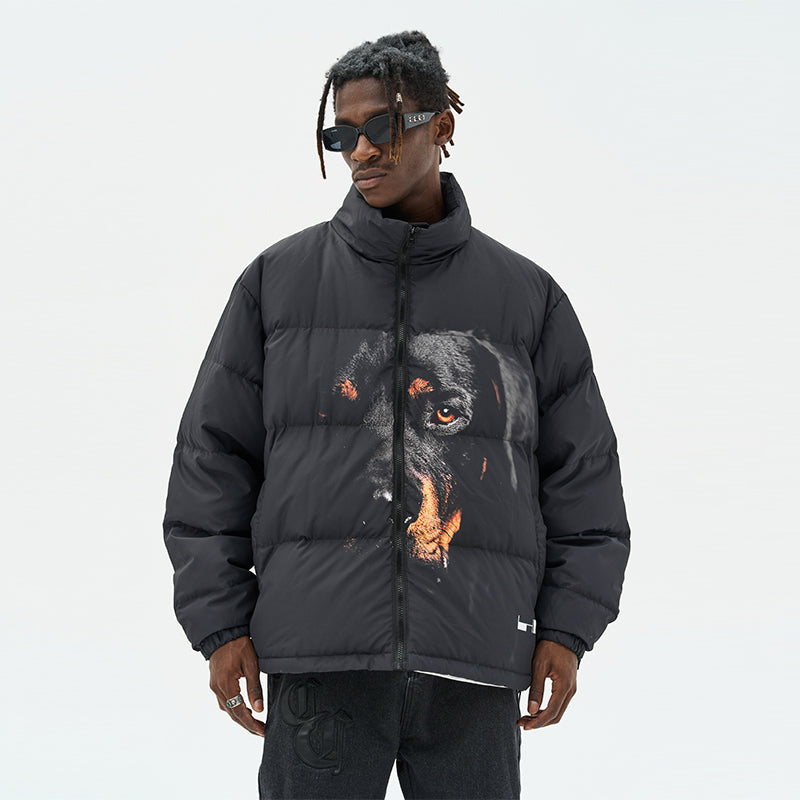 Rottweiler Printed Down Jacket