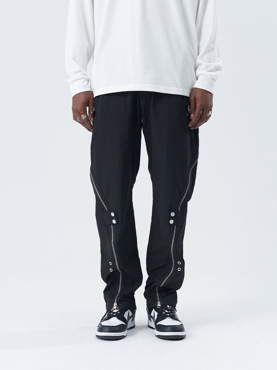 Deconstructed Zipper Functional Trousers