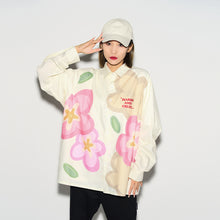 Load image into Gallery viewer, Handpainted Cartoon Flowers L/S Shirt
