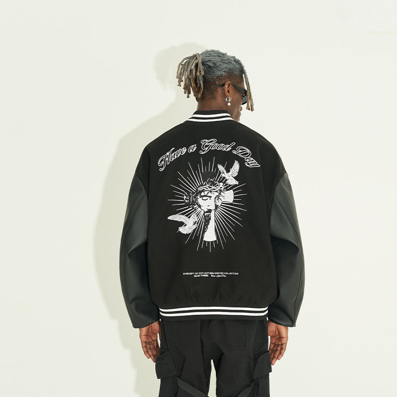 Religious Cross Varsity Jacket – Harsh and Cruel