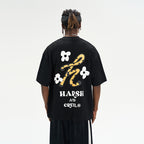 Handpainted Flowers Logo Printed Tee
