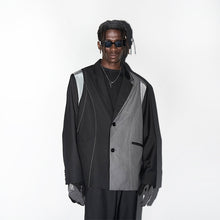 Load image into Gallery viewer, Deconstructed Asymmetric Nylon Blazer
