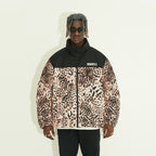 Leopard Print Down Jacket