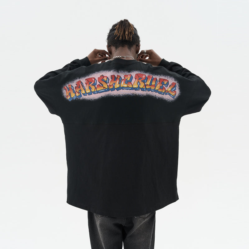3D Logo Graffiti Printed L/S Shirt