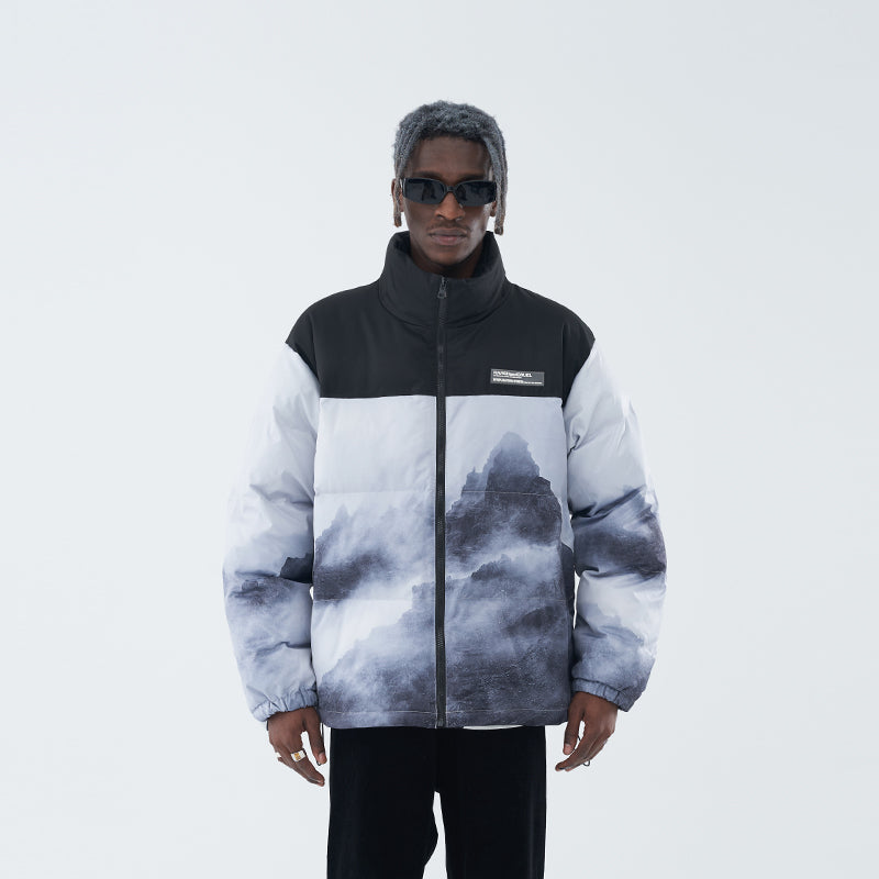 Snow Mountain Landscape Down Jacket
