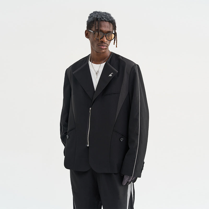 Reflective Sleeves Suit Jacket