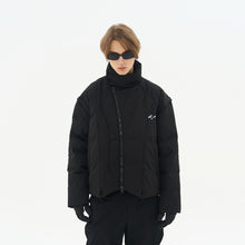 Load image into Gallery viewer, Asymmetrical Zipper Stitched Padded Jacket
