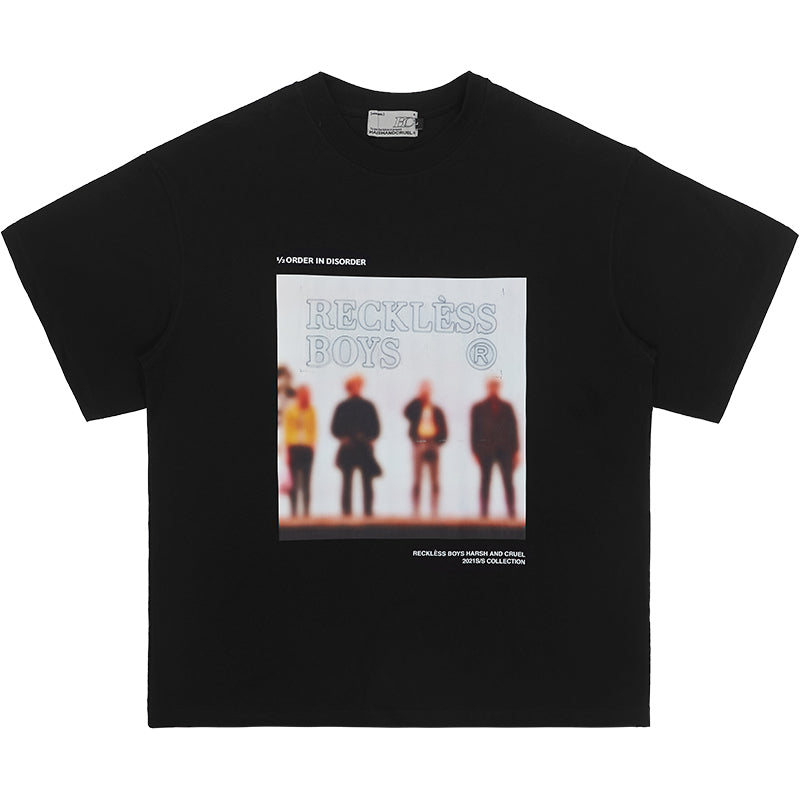 Embossing Blurred Picture Tee