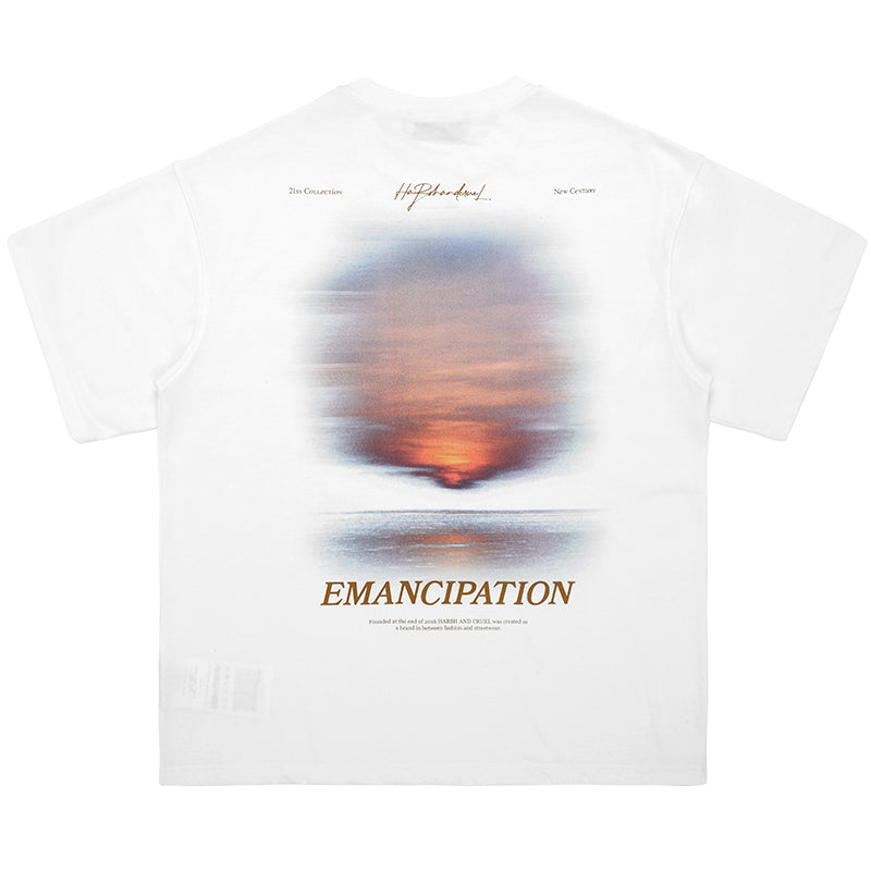 Sunset Handwriting Logo Tee