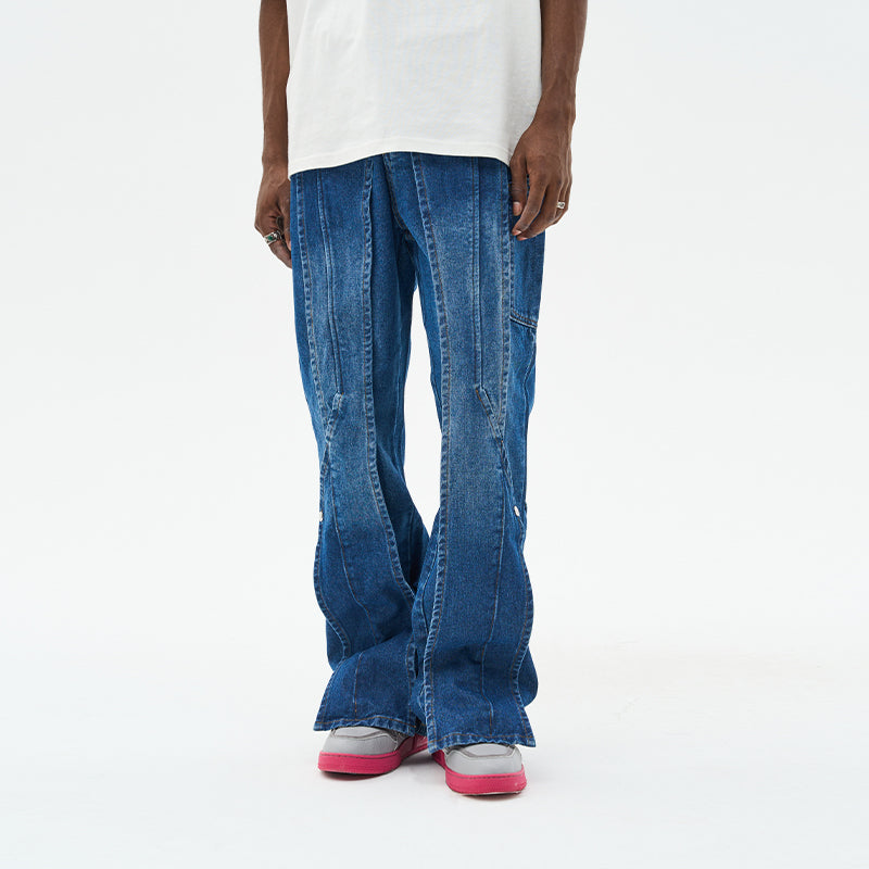 Layered Washed Denim