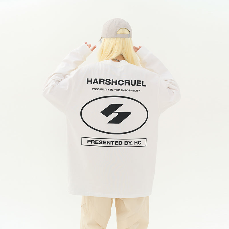 Harsh Logo Round Neck L/S Tee