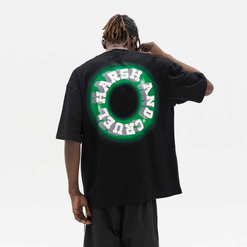 Fluorescent Logo Ring Printed Tee