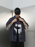 Portrait Print Cuban Shirt