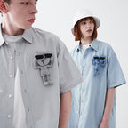 Broken Heart Stitched Handwriting Logo Shirt