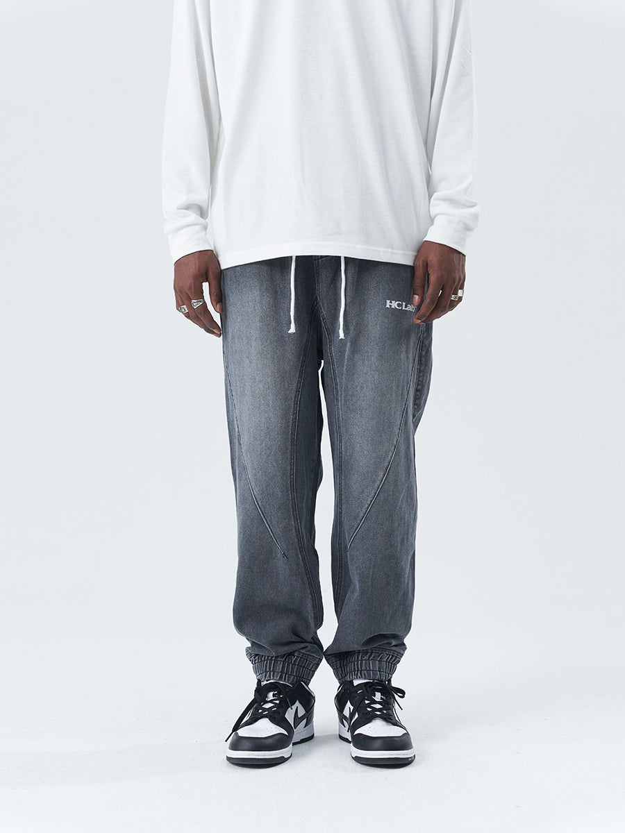 Irregular Logo Denim