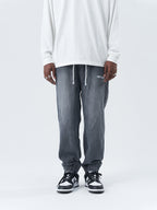 Irregular Logo Denim