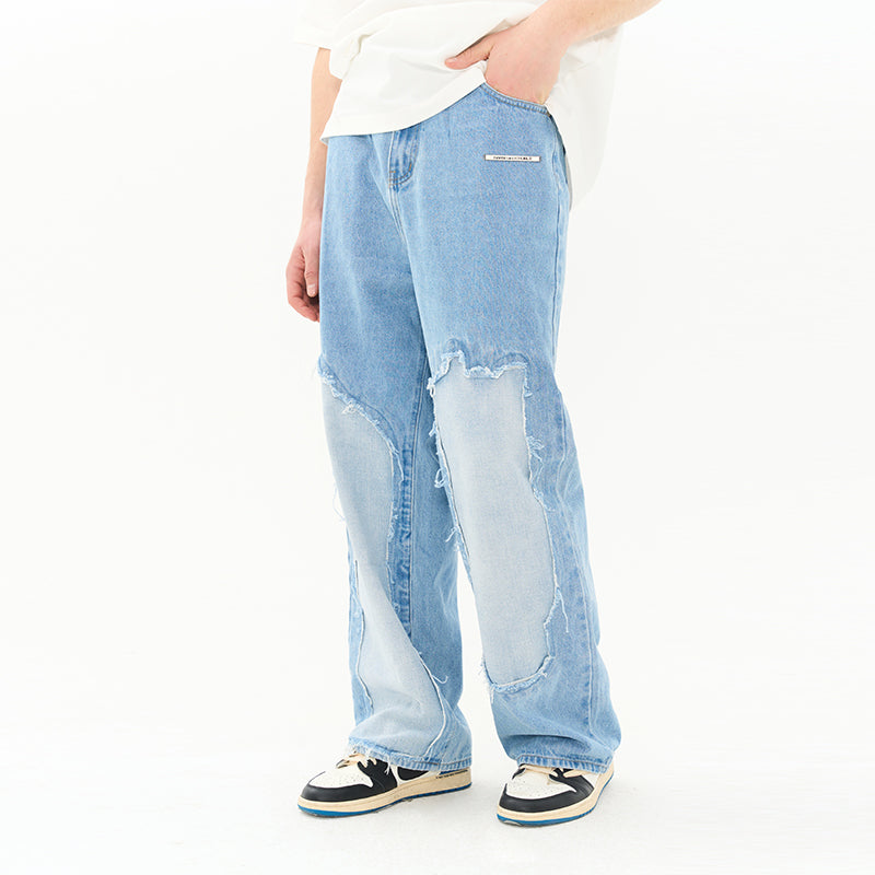 Destroyed Washed Loose Trousers