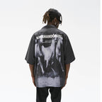Negative Desert Horses Printed Cuban Shirt