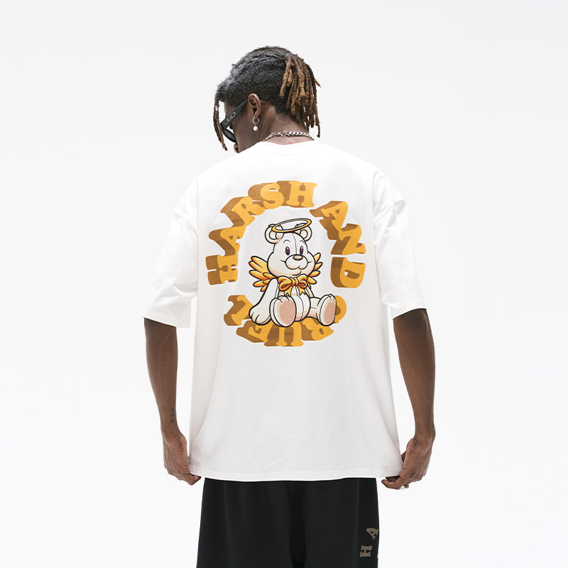 Angel Teddy Bear Logo Ring Printed Tee