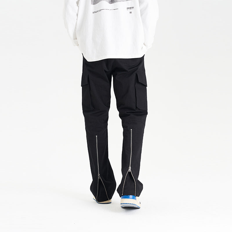 Pocket Casual Zipper Trousers