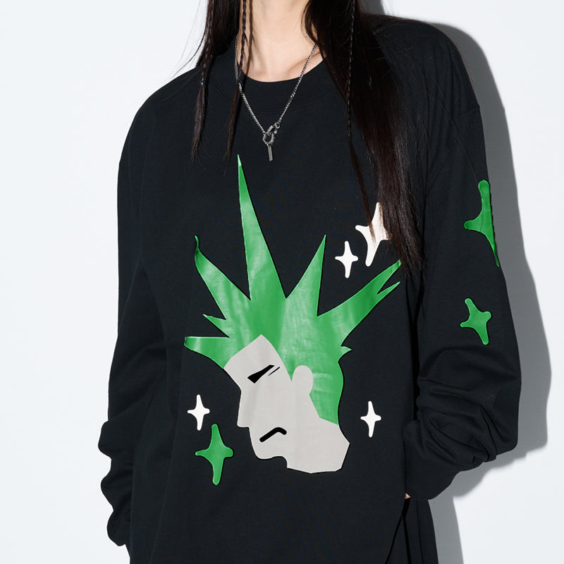 Punk Head Printed L/S Tee