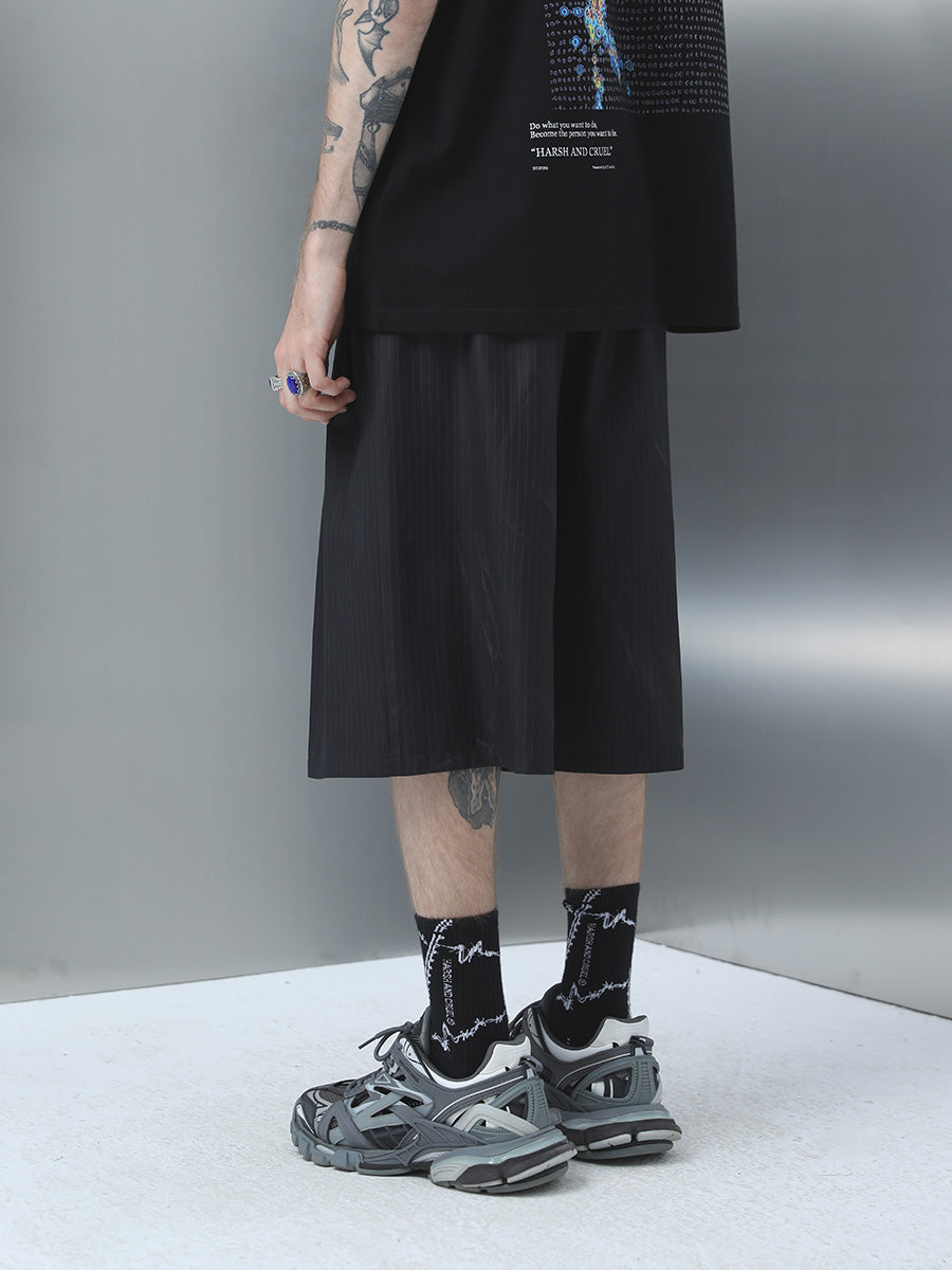 Striped Loose Shorts