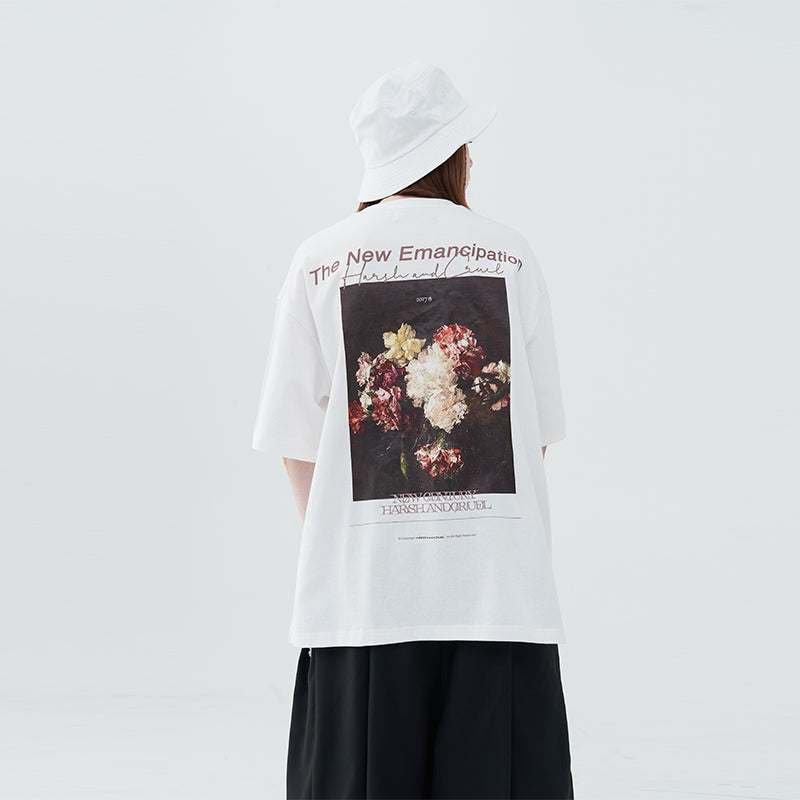 Oil Painting Floral Tee