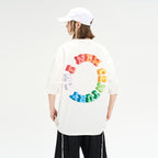 3D Rainbow Ring Printed Tee