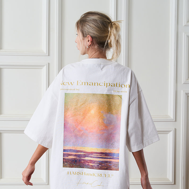 Sunset Oil Painting Logo Tee