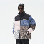 Stand Up Collar Cashew Panels Printed Jacket
