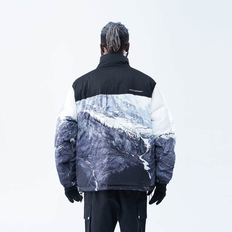HARSH and CRUEL - Mountain Printed Down Jacket ❄🗻