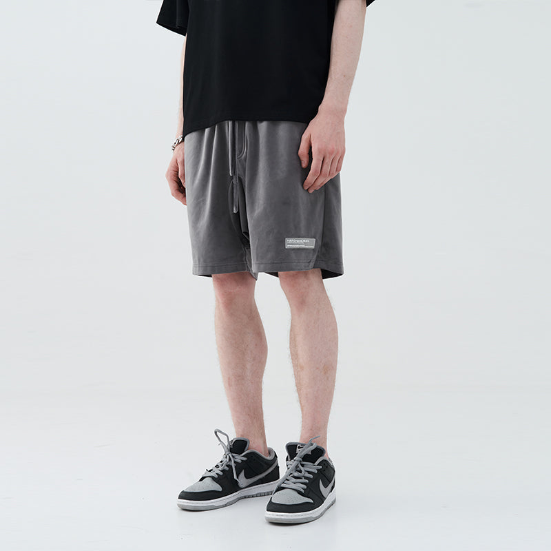 Logo Velvet Shorts